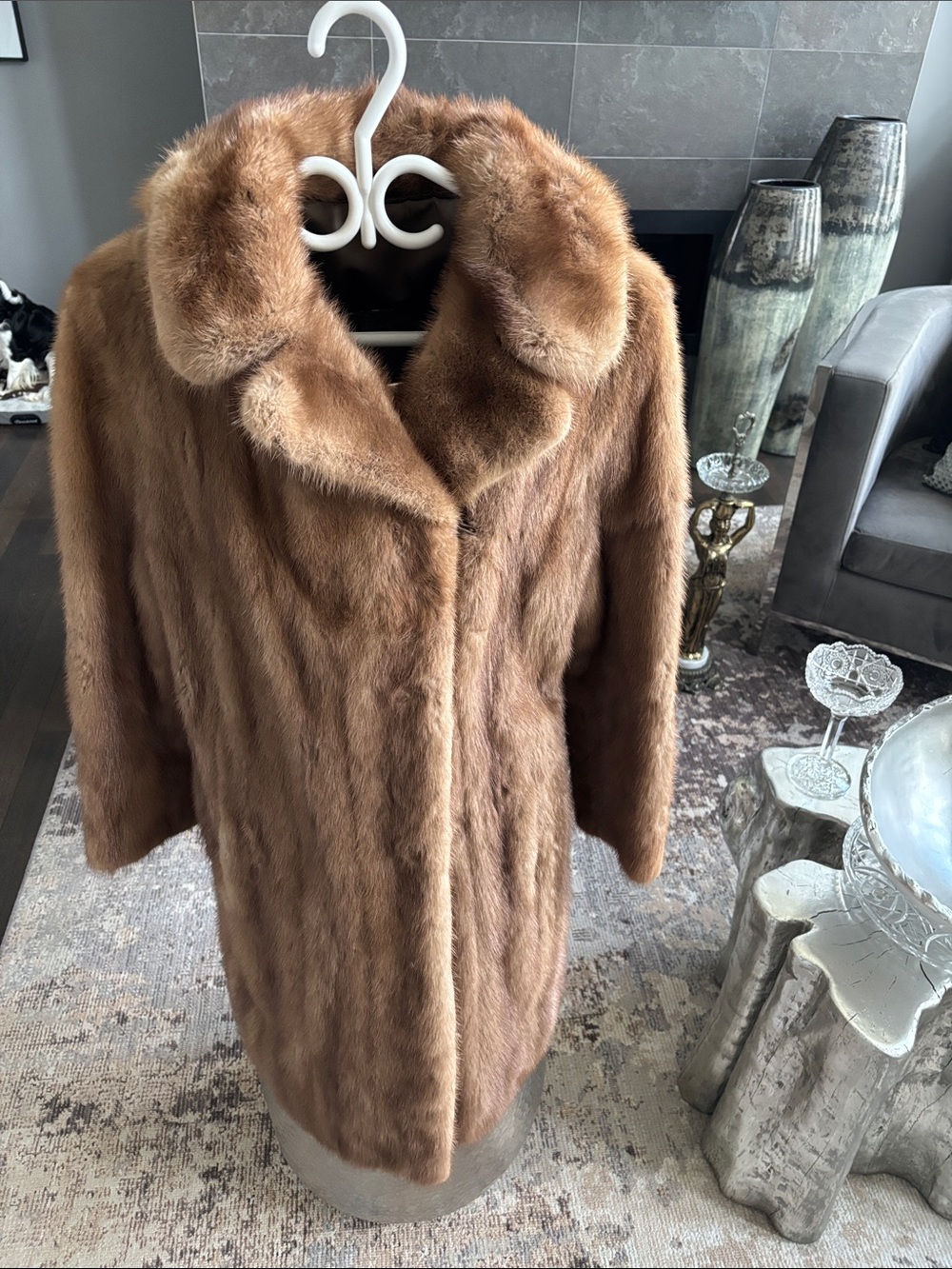 Vintage 1960s genuine mink fur stroller jacket size small scrumptious dilly ish